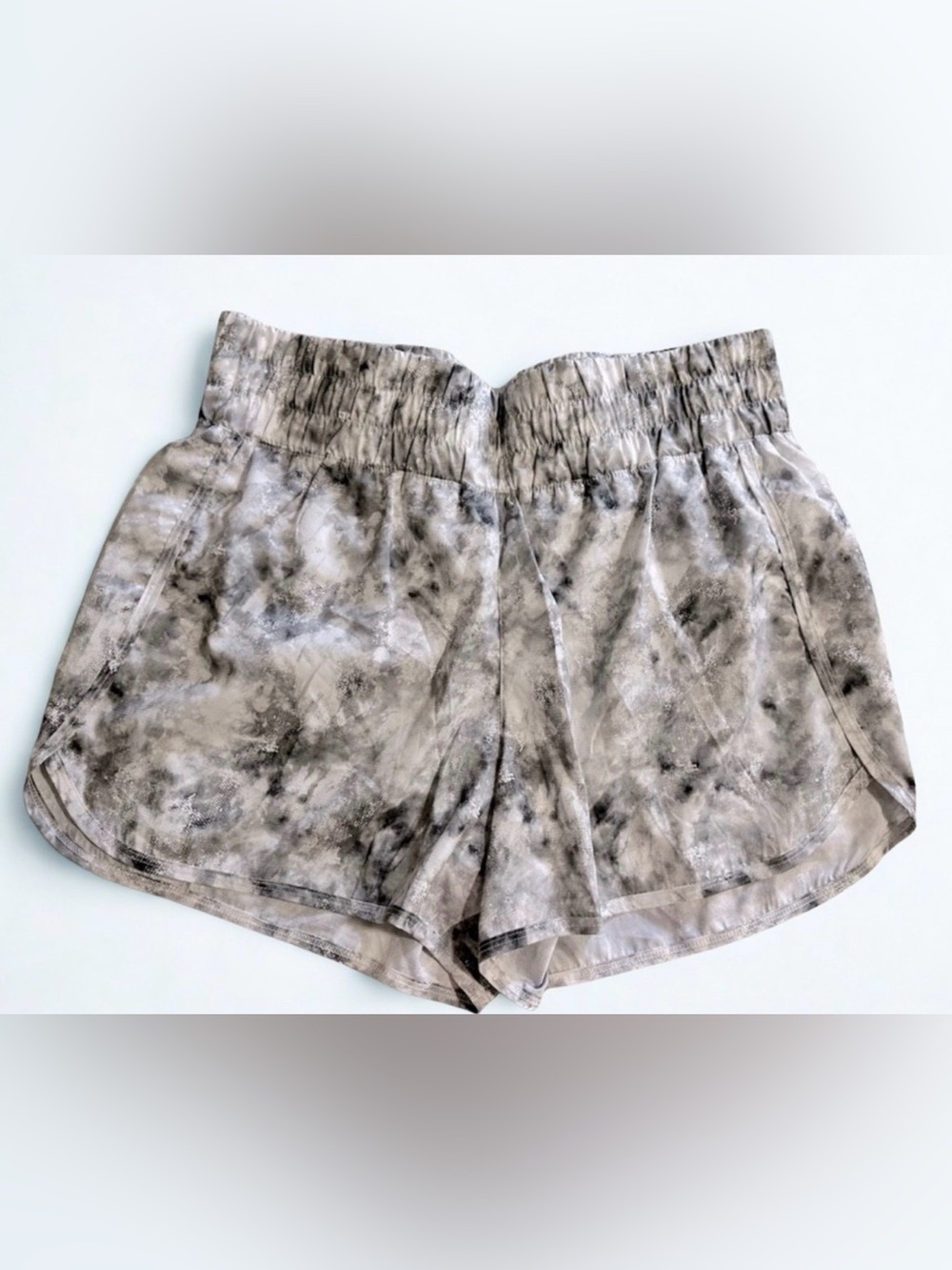 Women's Jockey Black & White Tie-Dye Athletic Shorts